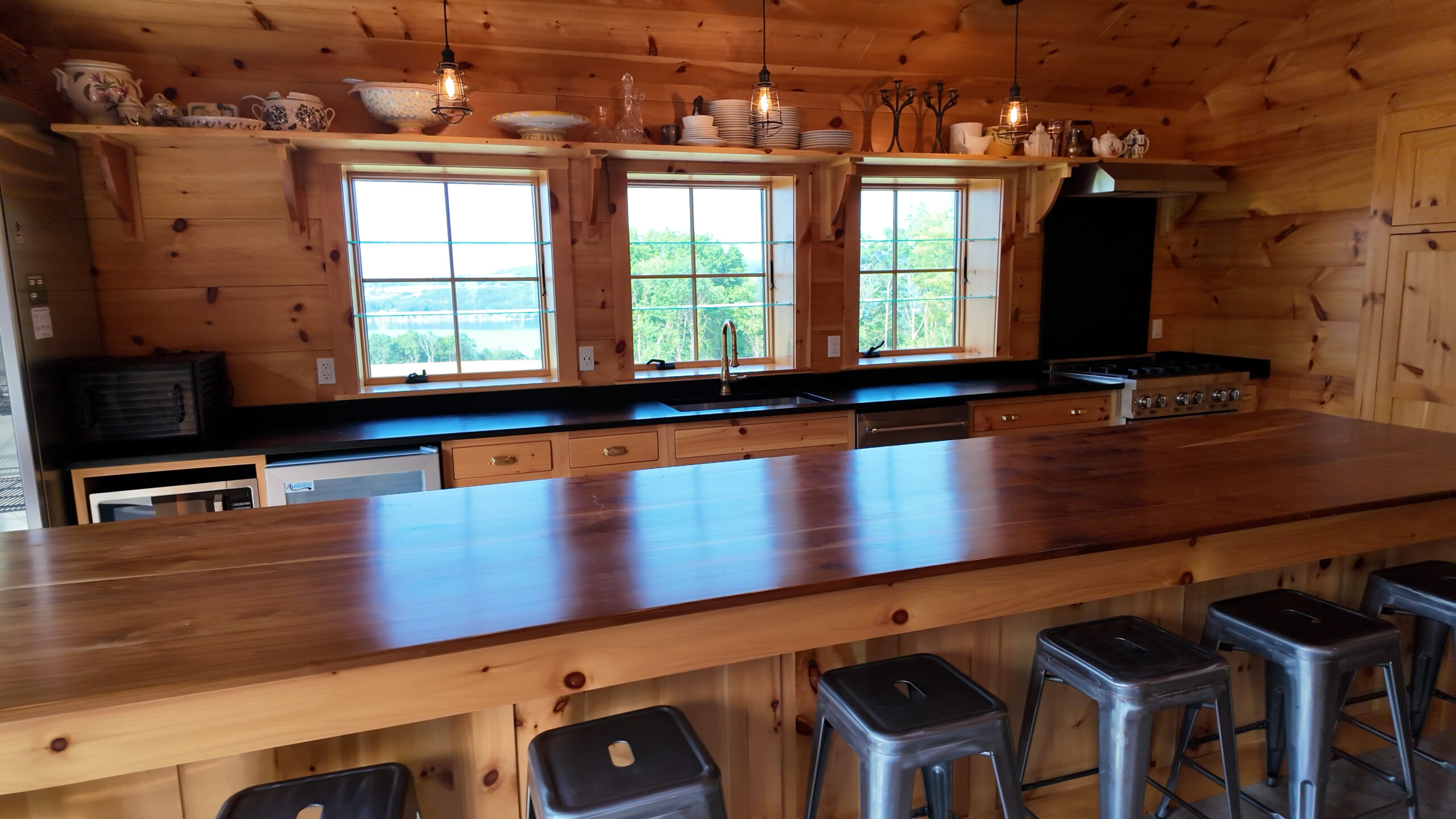 Kitchen area in the Lodge